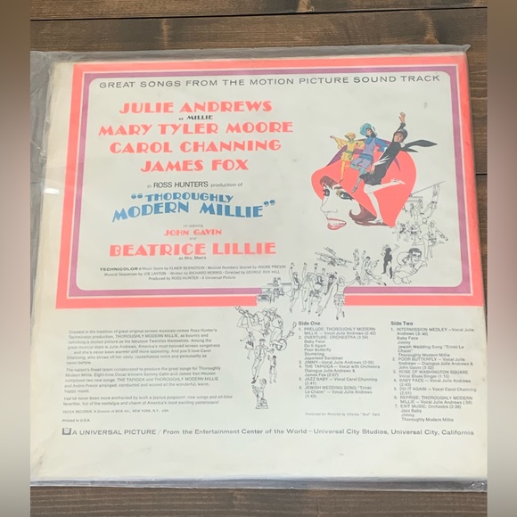 Original LP soundtrack Thoroughly Modern Millie original packaging. Vintage 1967 - Picture 6 of 12